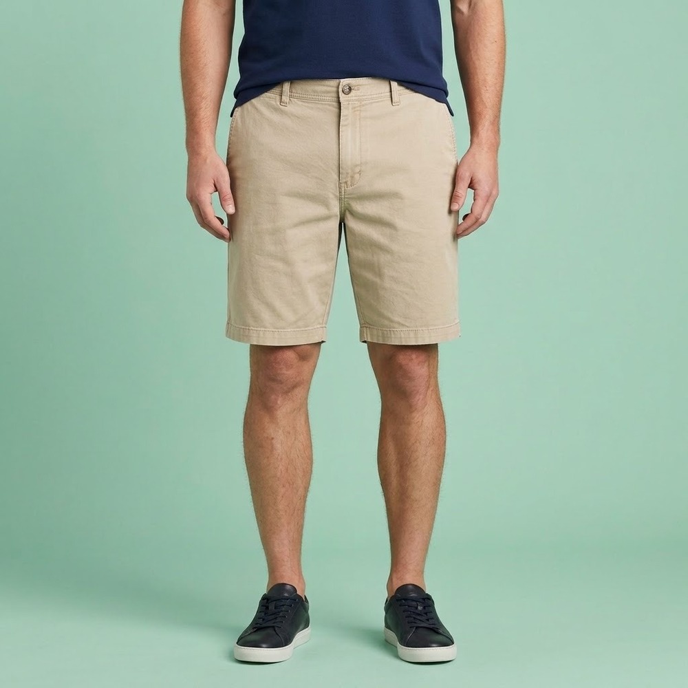 Vineyard Vines Stretch Breaker Chino Shorts Mens 38 Tan Khaki Cotton Blend EUC